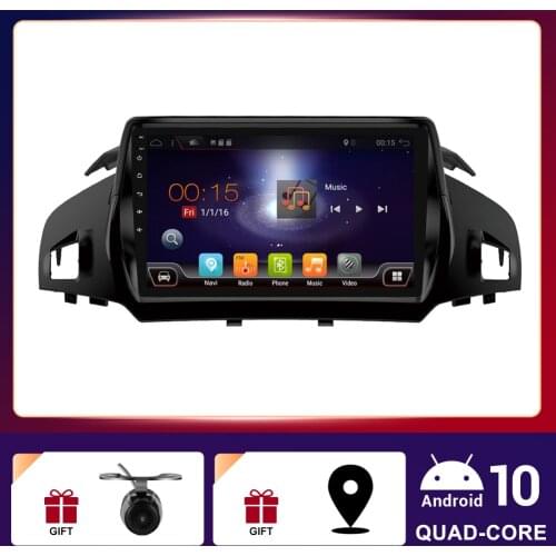 Car Radio Stereo Multimedia Player For Ford Kuga 2013-2017 Touch Screen 9inch Android 10.0 Quad Core Double 2 Din SWC DAB RDS