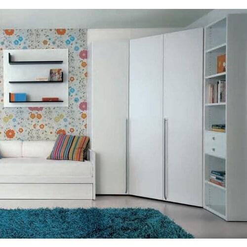 White wardrobe closet swing door