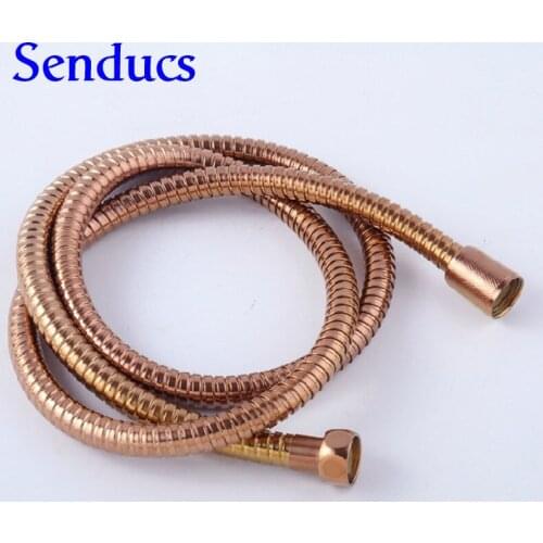 Free shipping high quality stainless steel shower shose with rose gold shower hose for bathroom shower plumbing hose