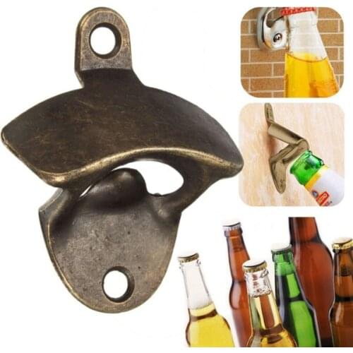 Bronze Wall Mounted Open Wine Beer Soda Glass Cap Bottle Opener Kitchen Bar Gift