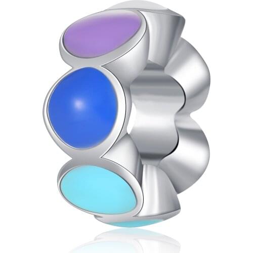 New Original Alloy Bead Colorful Enamel Spacer Charm Fit Pan Bracelet Bangle DIY Women Jewelry Dropship