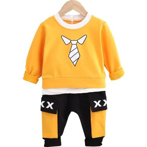 Spring Autumn Children Cotton Baby Boys Clothes Printed Jacket Pants 2Pcs/sets Infant Out Kids Fashion Toddler Casual Tracksuits