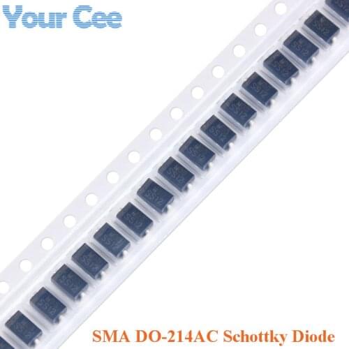 100 PCS SMA DO-214AC SMD Schottky Diode SS2200 SS510 SS210 SS110 SS56 SS54 SS36 SS34 SS26 SS24 SS16 SS14 SS12