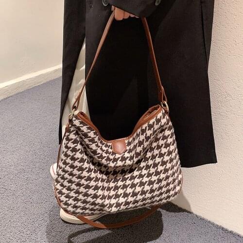 Designer Female Travel Messenger Bags New Luxury Women Large Capacity Wool Shoulder Bag High Quality Ladies Handbags Tote Bags