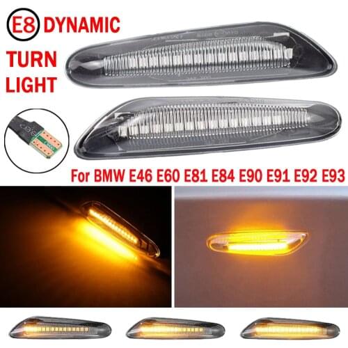 For BMW E90 E91 E92 E93 E60 E87 E82 E46 LED Dynamic Car Blinker Side Marker Turn Signal Lights Lamp Accessories