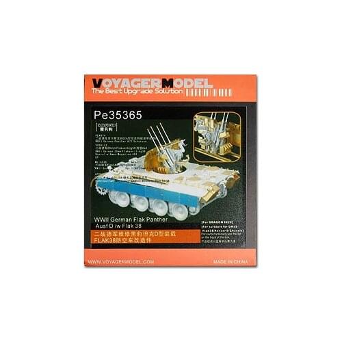 KNL HOBBY Voyager Model PE35365 WWII German Flak Panther Ausf D / w Flak 38