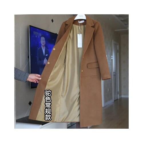 Large Size Female Outerwear Wool Jacket 4XL Black Camel Women Brand Winter Wool Jacket Warm Thicken Coat Loose Long Outerwear