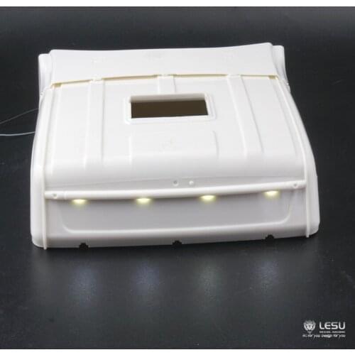 LESU Plastic Cabin Roof with Light for 1/14 TAMIYA RC Scania R620 R470 Tractor Truck DIY Model Car