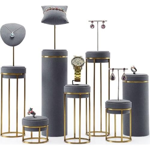Metal jewelry props display shelf base ring bracelet necklace store jewelry display props set