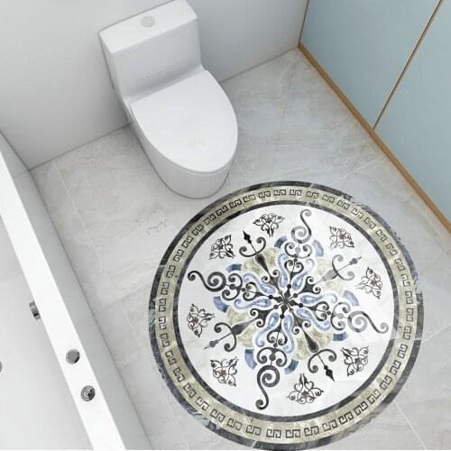 Wall stickers European circular mosaic stickers moisture-proof waterproof wear-resistant room floor stickers