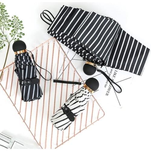 New Small Fashion 5 Folding Umbrella Rain Women Gift Men Mini Pocket Parasol Girls Anti-UV Waterproof Portable Travel UMBRELLAS