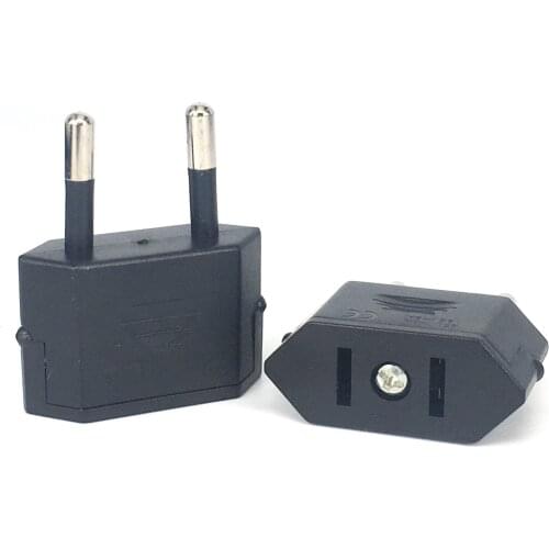 New CN US To EU Euro Europe Plug Adapter 2 Round Pins Socket Converter Travel Electrical Power Adapter Socket China To EU Plug