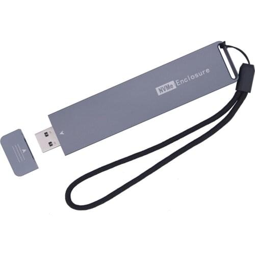 NVME Case M.2 NVME Enclosure USB C Gen2 10Gbps PCIe NVME SSD Enclosure NVME M2 SSD Case Box Supports 2230/2242/2260/2280 M.2 SSD