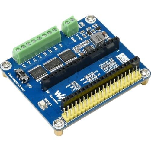 Pico-Motor-Driver,DC Motor Driver Module For Raspberry Pi Pico, Driving Up To 4x DC Motors,Suitable For 2WD Or 4WD Driving