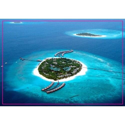 Rectangle Rigid Magnets ,Maldives Paradise Island View Rectangle Metal Fridge Magnet 5538 Tourism Souvenir