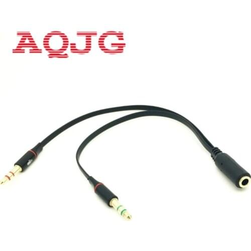 3.5 mm stereo mini jack 1 Female to 2 Male Y Splitter Earphone Audio Cable For Mp3 Computer phones AQJG
