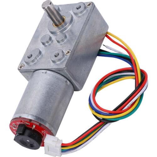 Coffee machine Die-Cut Machine Gear Motor Worm Gear Reducer with Encoder 20‑60RMP Brush DC Motors Electronic Devices JGY371