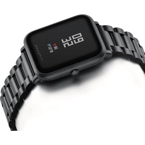 20/22mm Watchband For Amazfit Gtr 2/GTR/GTS 2/Bip Lite 47mm 42mm Wrist Strap Metal Bracelet For Amazfit Stratos 3 Accessories