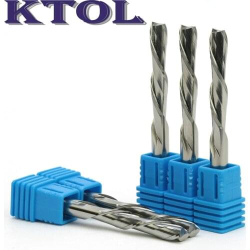 Long 6x35mm 2 Flutes Down Cut Spiral Router Bit MDF CNC Wood Tools Imported Solid Tungsten Carbide End Milling Cutter Set 5pcs