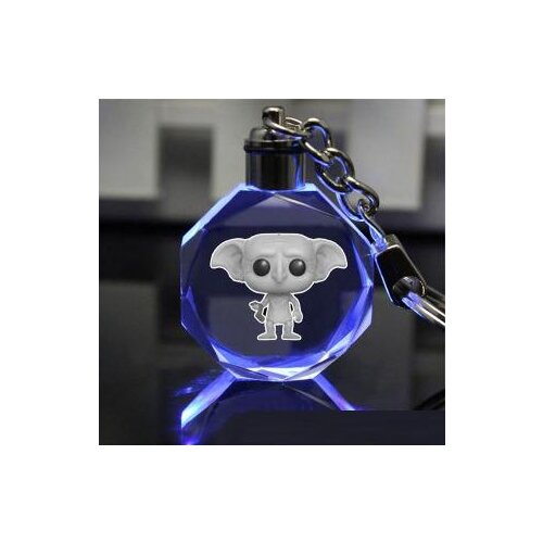 Harri Crystal Seven-color Light Pendant Potter Octagonal LED Keychain for Adults and Children