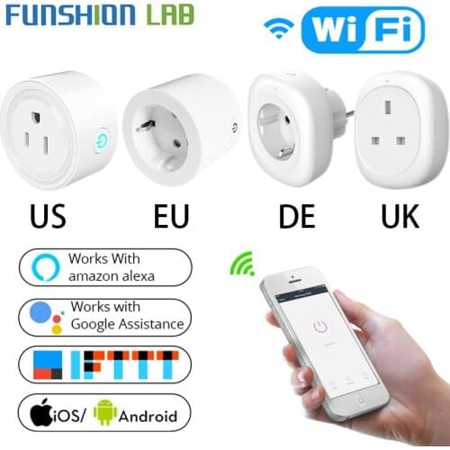 UK US EU WiFi Smart Socket Power Plug Outlet Remote Control Energy Monitor Works with Amazon Alexa Google Home No Hub Required