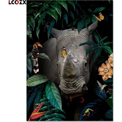 Deer Flower Butterfly Printed 11CT Cross-Stitch Embroidery Full Kit DMC Threads Needlework Handmade Sewing Wholesale