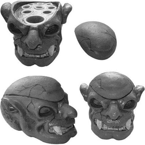 SKull Type Hard Resin Tattoo Ink Cup/Caps Holder Skull Head 7 Holes Tattoo Ink Cup Holder Tattoo Accessory