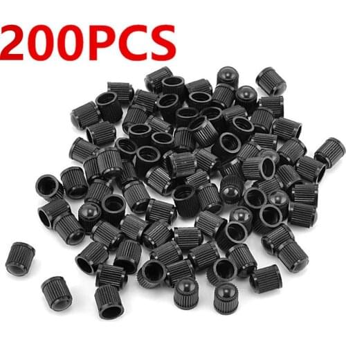 100/200pcs Black Plastic Auto Car Bike Motorcycle Truck Wheel Tire Valve Stem Caps Car Wheel Caps On The Nipple Exterior Parts