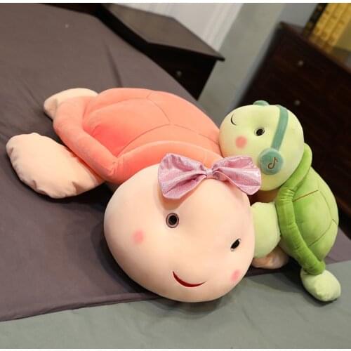 25-60cm Big Eyes Tortoise Plush Toy Stuffed Couple Turtle Sea Animal Doll Soft Toys for Children Sleeping Pillow Lovely Gift