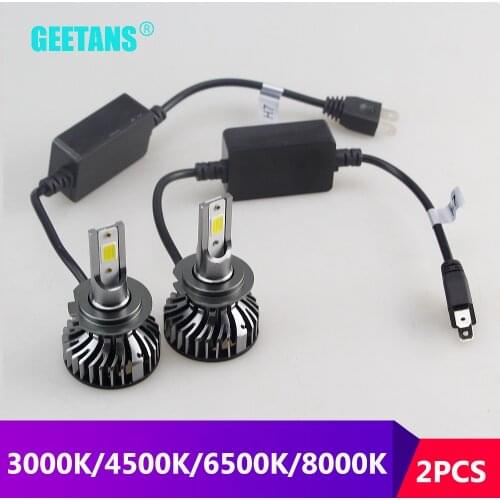 2X H7 LED H4 H11 Car Headlight Bulb LED H8 HB4 HB3 9005 9006 H1 10000LM Mini Turbo LED lamp Fog lights 6500K 8000K 12V Canbus