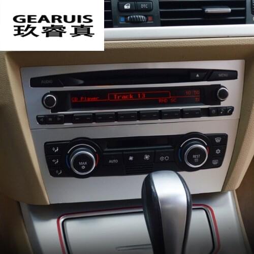Car styling Interior Trim Air conditioning CD control panel decoration Stickers cover for BMW e90 3 series auto accessories