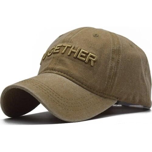 Baseball Cap Men Women Dad Hat Hip Hop Adjustable Wash Cotton Letter Embroidery Curved Bill Autumn Sports Outdoor Accessory