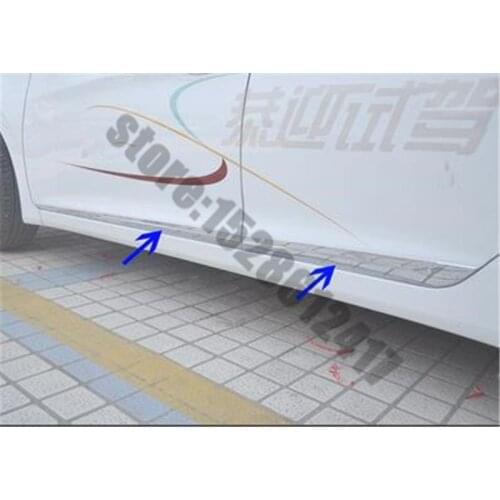 Stainless Steel car body side moldings side door decoration Trim For Hyundai Elantra AVANTE I35 2012~2016