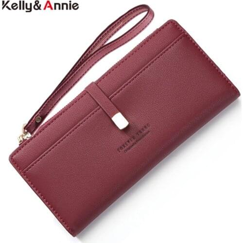 Brand Designer Wristband Women Wallets Soft Pu Leather Zipper Coin Cell Phone Pocket Ladies Clutch Purses Female Wallet Carteras