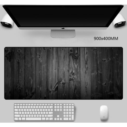 Wood Black Printed Pads Gamer Gaming Mouse Mats XL Gamer Personality Desktop Non-slip Play Pad Computer Accessories