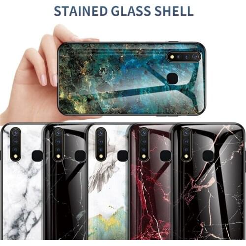 For VIVO Y97 Y93 Y95 Y81 Phone case Luxury Marble Glass Soft Silicone Frame Hard Cover For Y71 Y70S Y51 Y20I Y19 U3 Capa Fundas