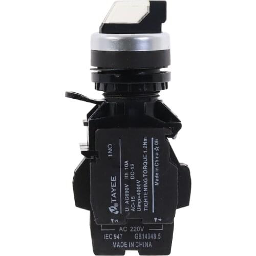 2 Position Selector Switch White light Push Button