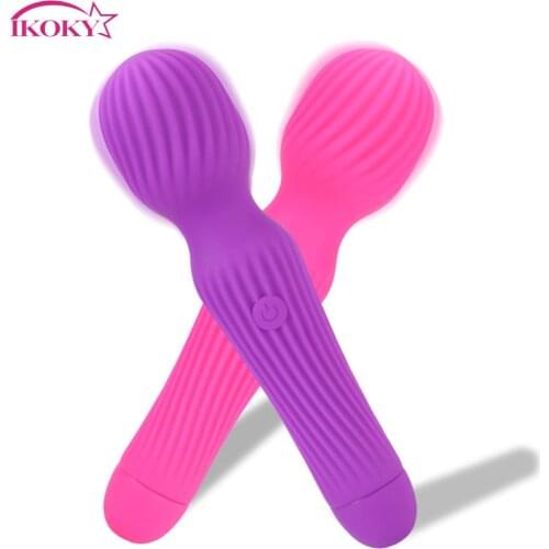 IKOKY Magic Wand Dildo Vibrator 10 Speed Thread Massager AV Stick Clitoral Stimulator G Spot Vagina Vibrator Sex Toys for Women