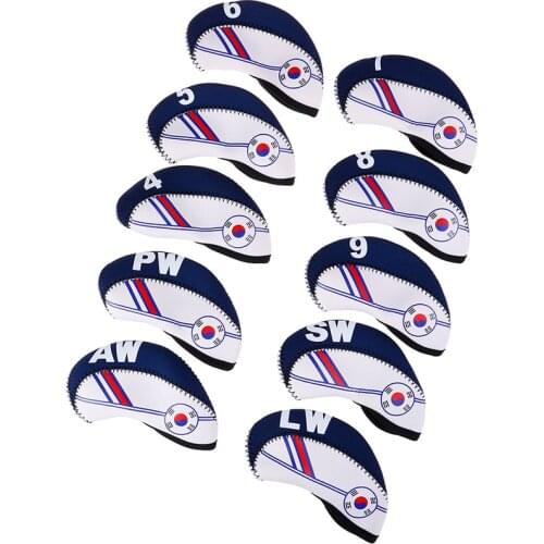Exquisite Golf Club Iron Head Covers Protector Golf Head Cover Sets Iron Club Head Cover Accessories 10PCS/Set