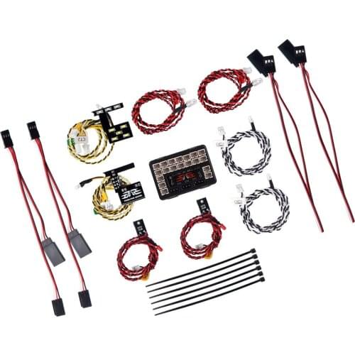 RC Car Front&Rear LED Light Set for 1/10 RC Crawler Car Traxxas TRX4 82046-4 Shell Body Upgrade Parts