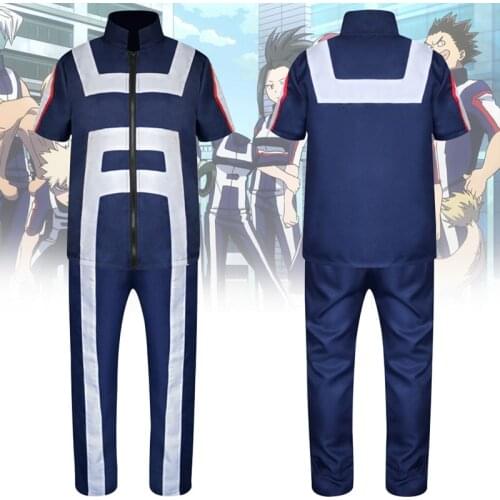 Anime Boku no Hero Academia My Hero Academia Izuku Midoriya Cosplay Costume Training Suit Uniform Sportswear Tops+ Pants Set