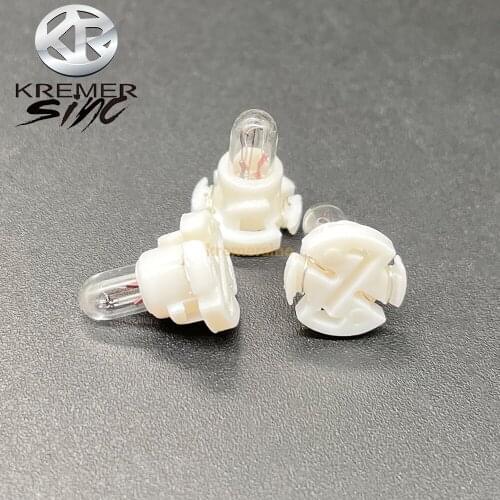 10pcs T4 Bulbs Lamps for Audi Mercedes Benz BMW Opel Volvo Dashboard Instrument 12V 1.2W White Base