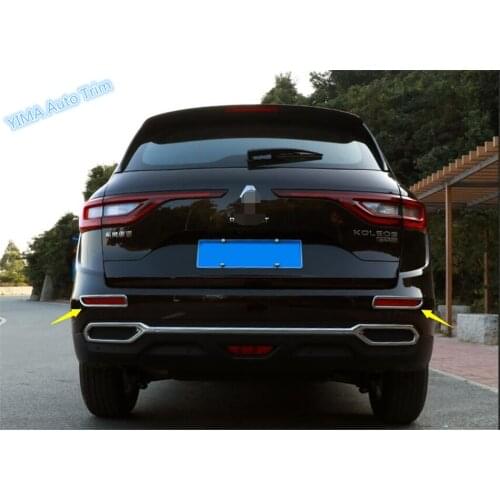 Lapetus Car Styling Rear Behind Fog Lights Lamp Molding Frame Cover Trim 2 Pcs / Set Fit For Renault Koleos 2017 2018 2019 2020