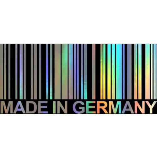 Hot Personality MADE IN GERMANY Bar Code Fashion Stickers 3D Car Styling Decal Motorcycle Sticker on Car Waterproof PVC