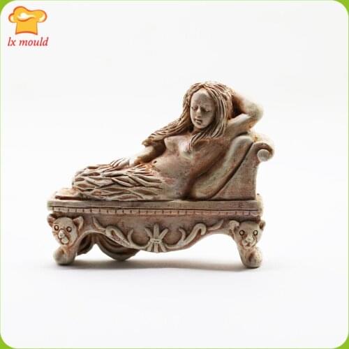 LXYY MOULD new European retro small mermaid silicone mold