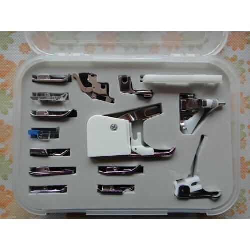 Multifunctional foot plastic boxes English 32 foot set 32 piece presser foot combination
