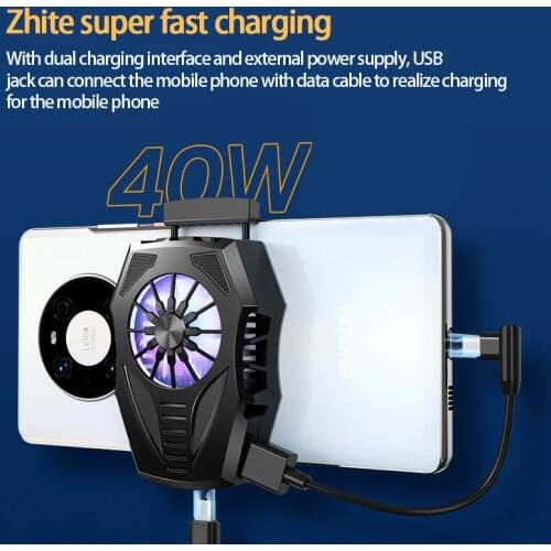 Mobile Phone Frozen Radiator Cooling Fan Case Cold Wind Handle Fan PUGB Phone Cooling Fan Case For Smartphone