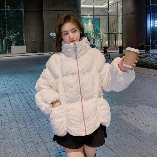 Winter Fashion Womens Stand Collar Warm Duck Down Coat Female Winter Bread Style Glossy Down Parkas Outerwear Coats wy225