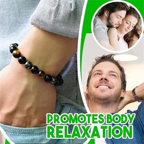 Men Steel Hard Triple Infrared Bracelet,lymphatic Drainage Black Obsidian Bracelet,anti-swelling Black Obsidian Anklet