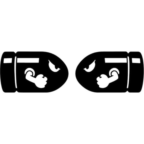 Car Sticker Bullet Bill Car Super Mario Motorcycle Sticker Personalized Car Shape Decoration PVC Cover Scratch, 20cm*7cm